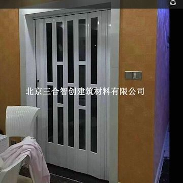 北京定制pvc玻璃折叠门PVC塑料厨房折叠门