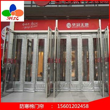 供应超市商场防寒保温 加厚棉门帘 防水空调棉门帘